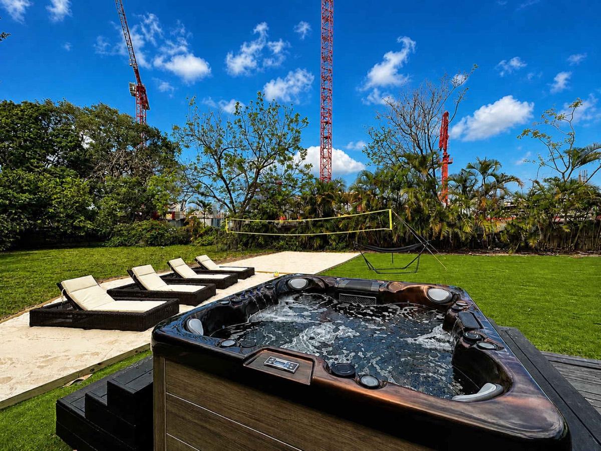 North Miami backyard spa after renovation