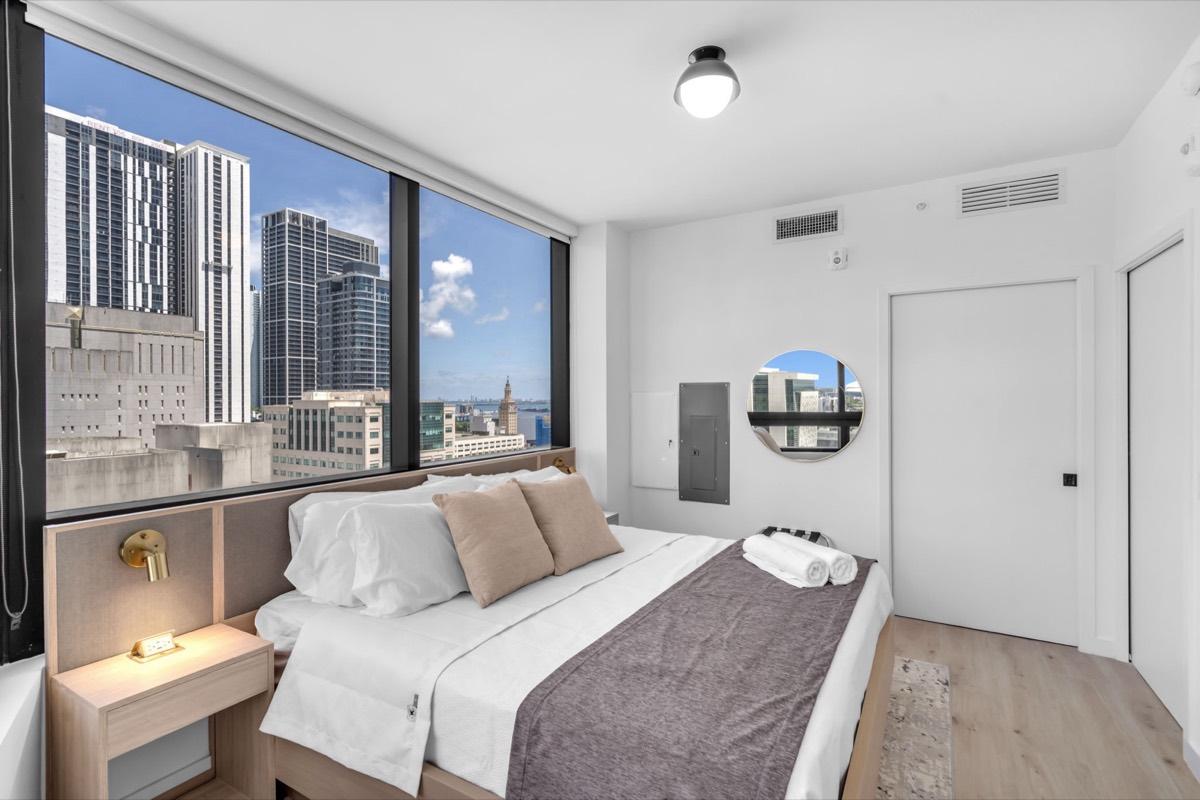 District 2002 bedroom overlooking Downtown Miami